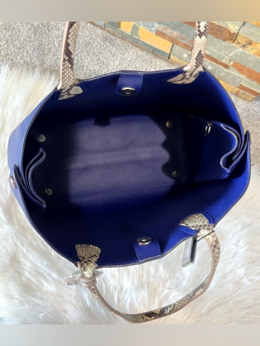 Christian Dior Python Vertical Addict Tote Bag - Picture 3 of 16